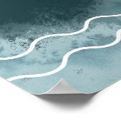 Baby Aan boord van Neutral Slate Baby shower Welko Poster (Hoek)