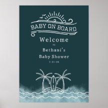 Baby Aan boord van Neutral Slate Baby shower Welko