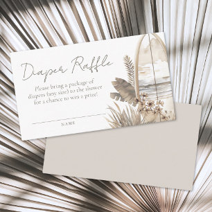 Baby aan boord van strandluier Raffle Informatiekaartje