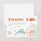 Baby aan boord van Surf Baby shower - Hartelijk da Kaart (Voorkant / Achterkant)