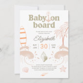 Baby aan boord van Surf Baby shower Uitnodiging Ka (Voorkant)
