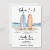 Baby Aan boord van Surf Beach Tropical Kaart (Voorkant)