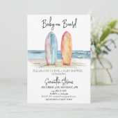 Baby Aan boord van Surf Beach Tropical Kaart (Staand voorkant)