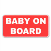 Baby aan boord van teken - autoraam sticker (Voorkant)