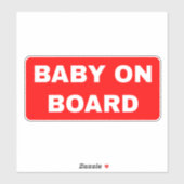 Baby aan boord van teken - autoraam sticker (Vel)