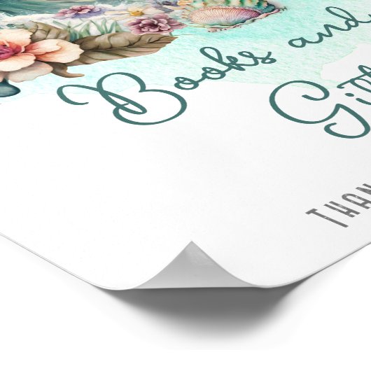 Baby aan boord van Tropische surfboeken en geschen Poster (Hoek)