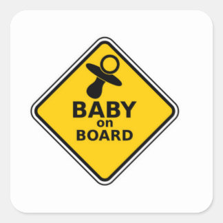 Baby aan boord vierkante sticker