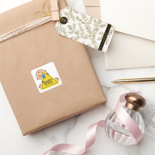 Baby aan boord vierkante sticker (Geschenken)