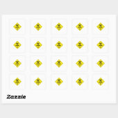 Baby aan boord vierkante sticker (Vel)