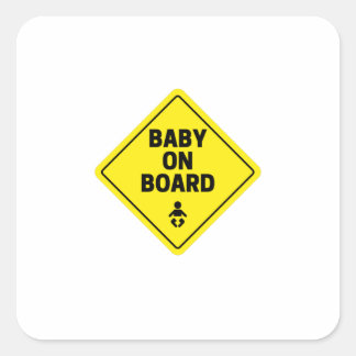 Baby aan boord vierkante sticker