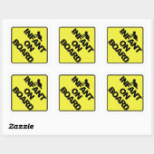 Baby aan boord vierkante sticker (Vel)