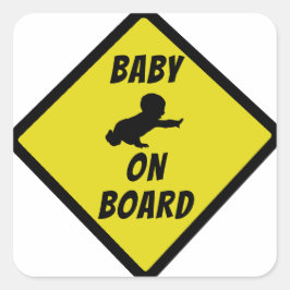 BABY aan BOORD Vierkante Sticker