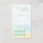 Baby Aan boord Waterverf Baby shower Luier Raffle Informatiekaartje (Voorkant)