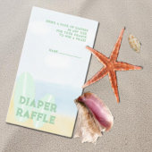 Baby Aan boord Waterverf Baby shower Luier Raffle Informatiekaartje