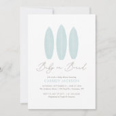 Baby aan boord Waterverf SurfboardBaby shower Kaart (Voorkant)