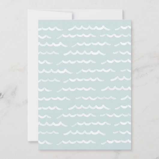 Baby aan boord Waterverf SurfboardBaby shower Kaart (Achterkant)