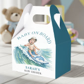 Baby aan boord Waterverf Surfen Baby shower Bedankdoosjes
