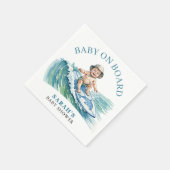 Baby aan boord Waterverf Surfen Baby shower Servet (Hoek)