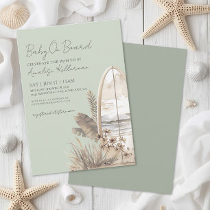 Baby Aan Boord Zomer Strand Baby Shower Kaart