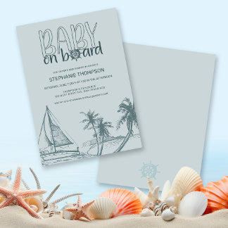 Baby aan boord Zomerboot Baby shower Kaart