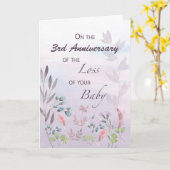 Baby Aangepast jaar 3e Jubileum verlies Kaart (Gele Bloem)