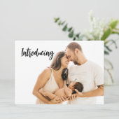 Baby Aangepast pasgeboren foto's introduceren Aankondiging (Staand voorkant)