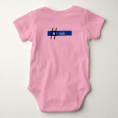 Baby Aangepaste tekst politie Romper (Achterkant)