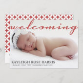 Baby | Aangepersonaliseerde bekendmaking Baby Aankondiging (Voorkant / Achterkant)