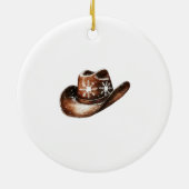 Baby Aankomst Gingerbread Cowboy Keepsake Keramisch Ornament (Achterkant)