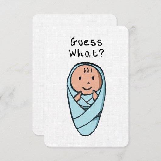 Baby aankondiging (Voorkant / Achterkant)