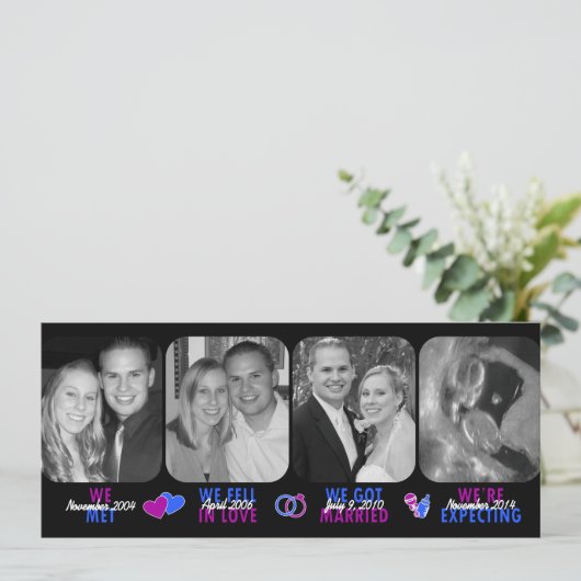 Baby Aankondiging (Staand voorkant)