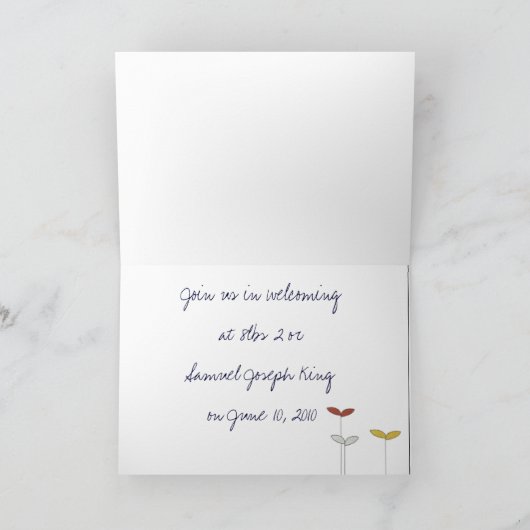 Baby Aankondiging (Binnen)