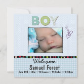 baby aankondiging (Voorkant)