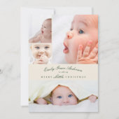 Baby Aankondiging 5 Collage Merry Little Christmas (Voorkant)