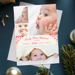 Baby Aankondiging 5 Collage Merry Little Christmas<br><div class="desc">Eenvoudige Elegante Collage Merry Getrouwd Kerst eenvoudig lijst vrolijk kerstfeest Vakantie Kaart nieuw bruiloften *volledig bewerkbare sjabloon #happyholidays #merrychristmas</div>