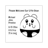 Baby Aankondiging Aankomst Schattige Cartoon Dier Rubberstempel (Afrduk)