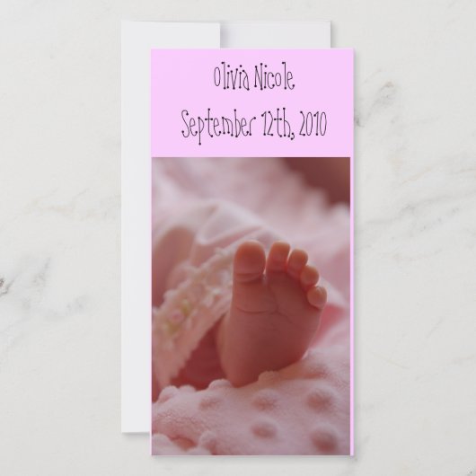 Baby aankondiging. baby shower aankondiging (Voorkant)