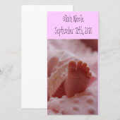 Baby aankondiging. baby shower aankondiging (Voorkant / Achterkant)