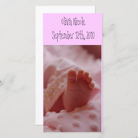 Baby aankondiging. baby shower aankondiging (Voorkant / Achterkant)