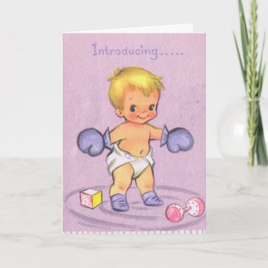  Baby Aankondiging/Boxing Handschoenen Aankondiging (Voorkant)