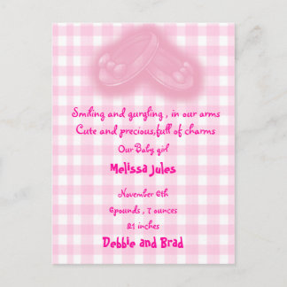 baby aankondiging briefkaart