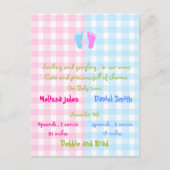 baby aankondiging briefkaart - tweeling (Voorkant)