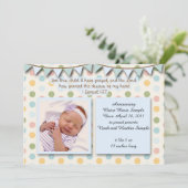 Baby Aankondiging, Christelijke Schrift voor Jonge Kaart (Staand voorkant)