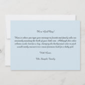 Baby Aankondiging, Christelijke Schrift voor Jonge Kaart (Achterkant)