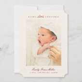 Baby Aankondiging Collage Merry Little Christmas (Voorkant)