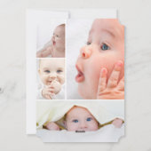 Baby Aankondiging Collage Merry Little Christmas (Achterkant)