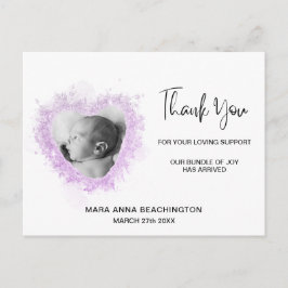 *~* Baby Aankondiging + Dank u Hart Briefkaart