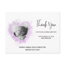 *~* Baby Aankondiging + Dank u Hart Briefkaart