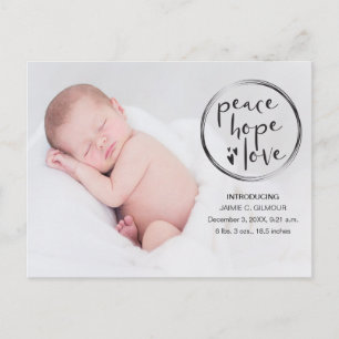 Baby Aankondiging, Eerste Kerstmis, foto Briefkaart