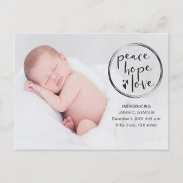 Baby Aankondiging, Eerste Kerstmis, foto Briefkaart